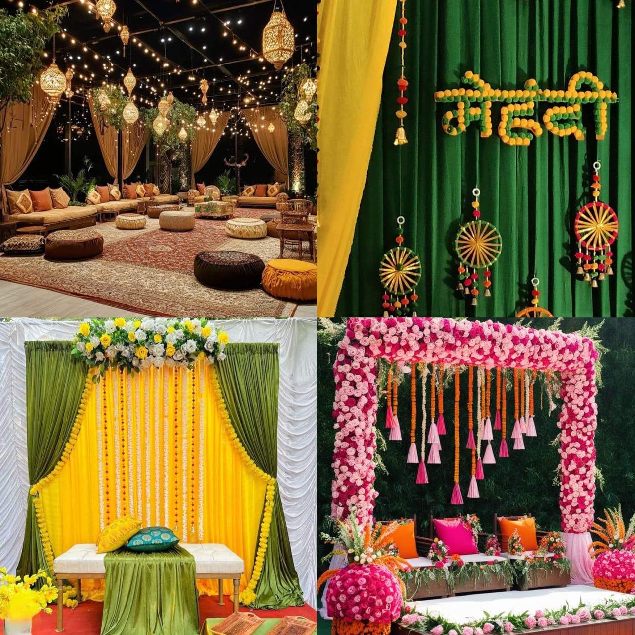 Top budget mehendi decoration ideas for Indian weddings with affordable and colorful DIY decor.